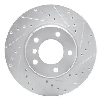 R1 Concepts EDZ-31065R Brake Rotor Drilled and Slotted Silver